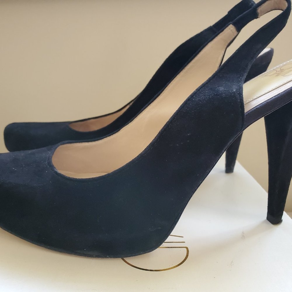 Joan and David Ladies Suede Sling Back Heals - Picture 4 of 8